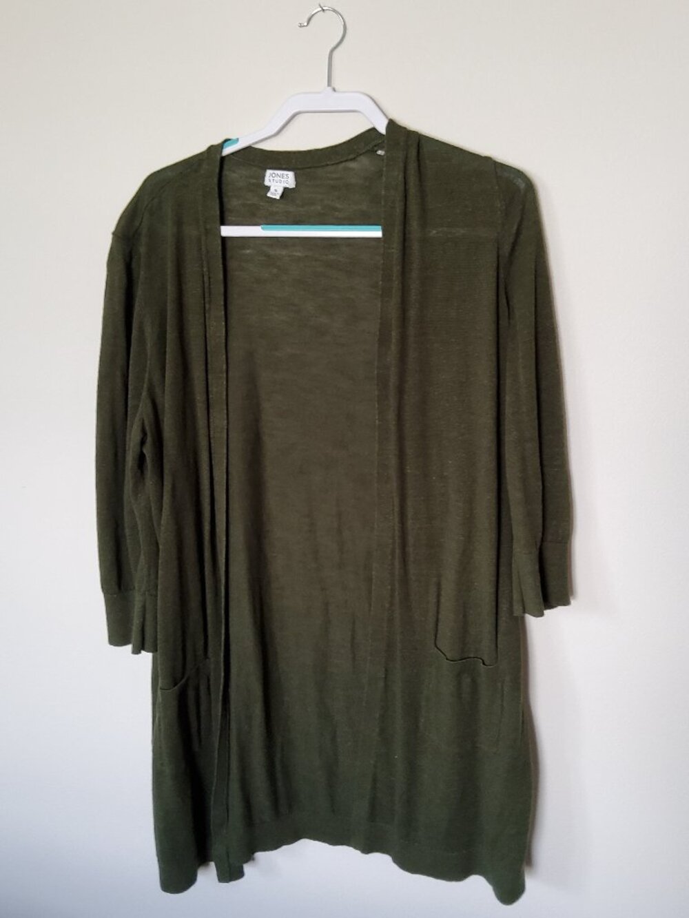 Jones Studio Olive Green Cardigan size XL